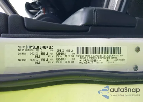 2012 Jeep Grand Cherokee Limited из США, поврежденный, VIN 1C4RJFBG7CC343540